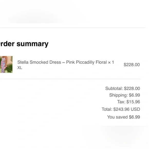 Show me your mumu dress NWT!!  Stella smocked dress pink Piccadilly floral XL - Picture 5 of 5